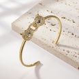 fashion leopard head gold bracelet simple inlaid zircon alloy braceletpicture7